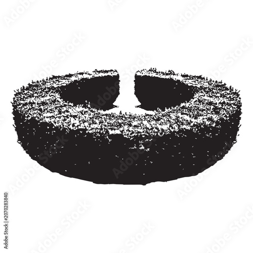 Photos Round boxwood hedge vector for landscape architecture and decorative garden design projects