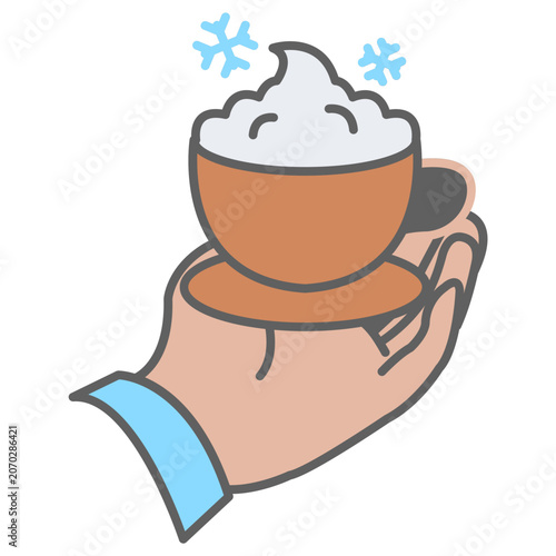 Holding a ice cappuccino icon
