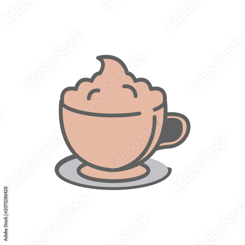 Cappuccino cup icon