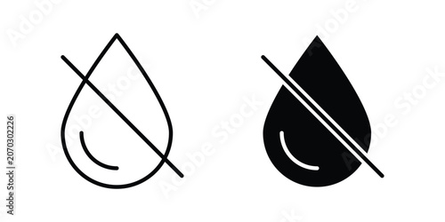 Tableau sur toile Oil free icon set modern line, solid style collection