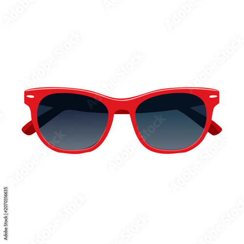 Red Sunglasses Vector Illustration