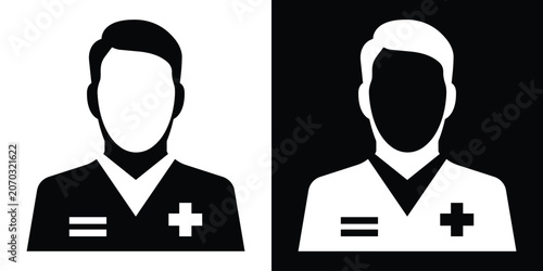 Bild auf Leinwand Male clinician solid vector icon