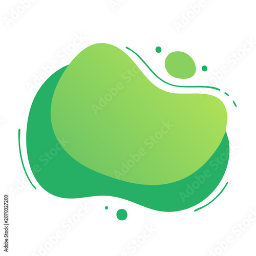 Green Abstract Organic Blob Vector