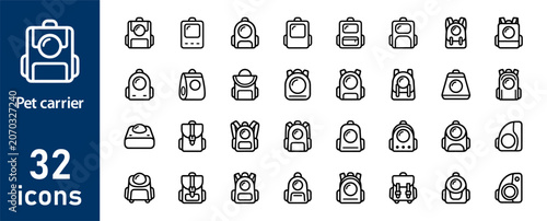 Bilde på lerret Backpack and Bag Icons: Travel, School, and Everyday Carry