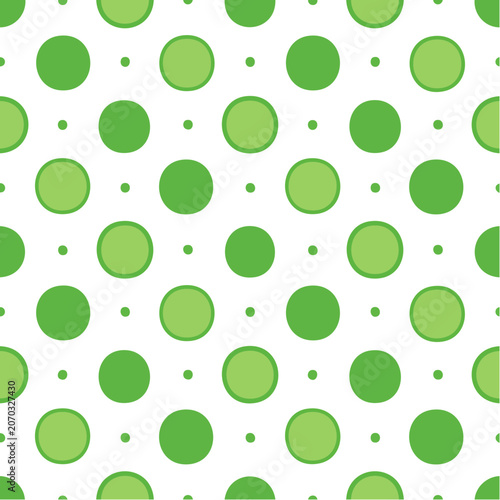 Seamless Green Polka Dot Pattern Vector