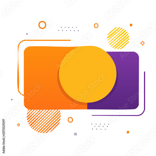 Abstract geometric shapes in flat design