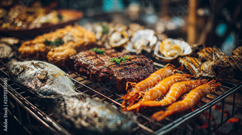 meat on the grill
