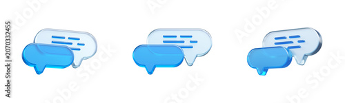 Obraz na płótnie 3D Chat Conversation Bubble Icons
