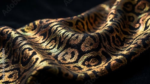 Golden leopard print fabric folds beautifully