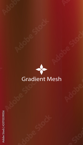 Deep red and brown gradient mesh background, with subtle floral, and text
