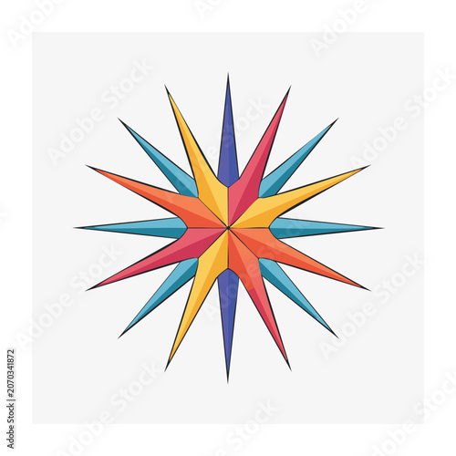 Colorful Radiant Starburst Vector Illustration