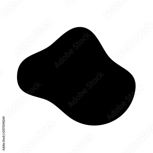 Black abstract blob vector shape