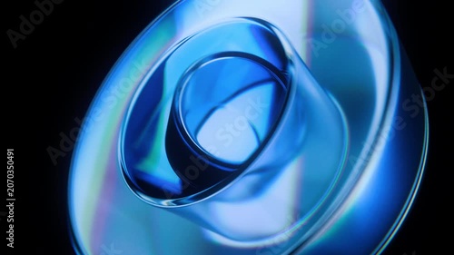 Glass Seamless Loop Rotating 3D Animation