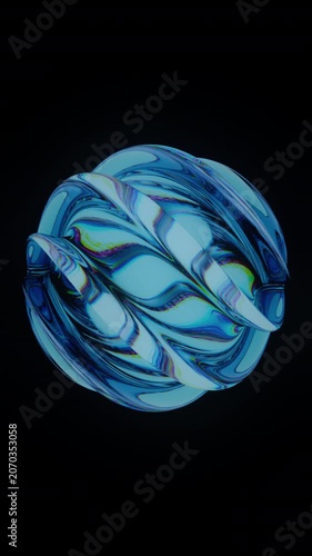Glass Seamless Loop Rotating 3D Animation