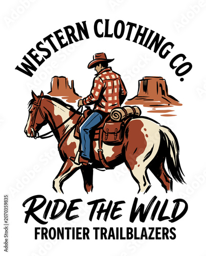 Billede på lærred Vintage Western Clothing Co