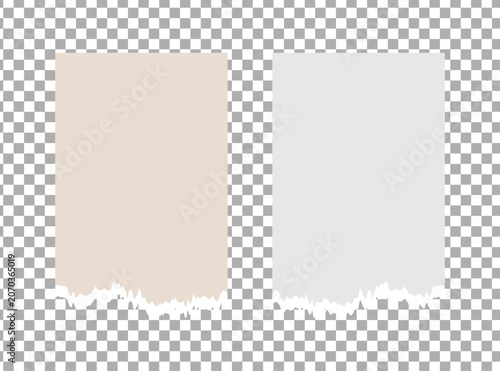 Slika na platnu realistic torn paper edges, vector illustration