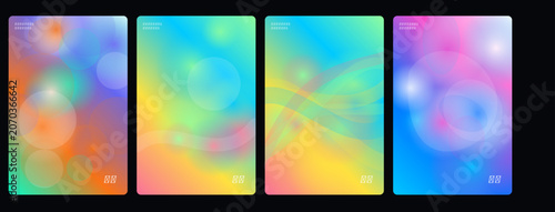 Vibrant abstract backgrounds, colorful gradient textures, neon bokeh effects, decorative blur patterns