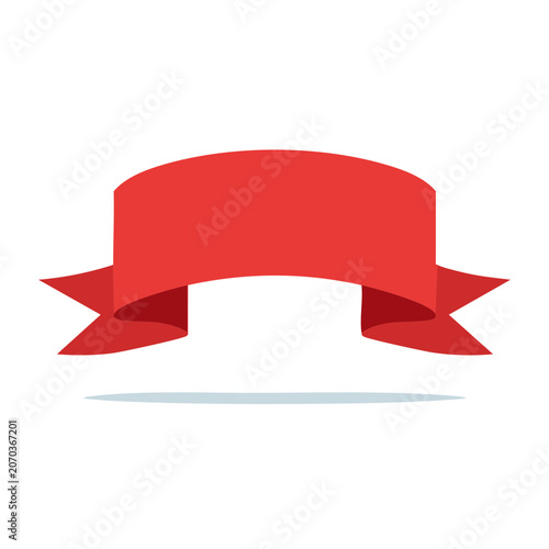 Red ribbon banner vector illustration