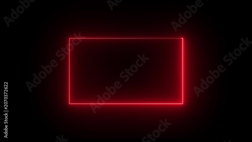 Abstract beautiful red neon portal triangle loading icon background animation 4k video.
