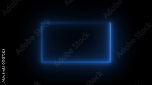 Abstract beautiful blue neon portal triangle loading icon background animation 4k video.