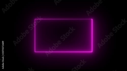 Abstract beautiful pink neon  triangle loading icon background animation 4k video.