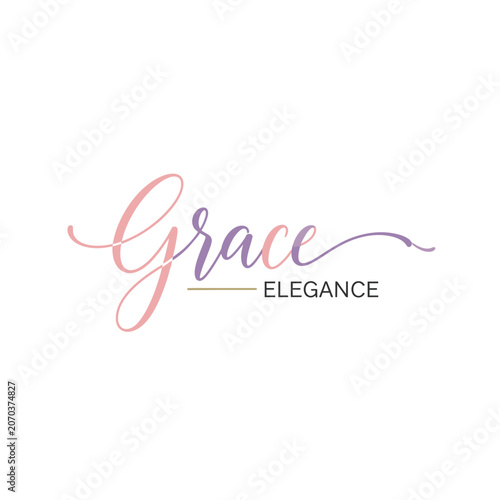 Elegant Grace Logo Design Element.