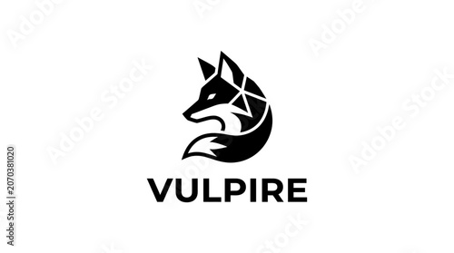 Tableau sur toile Vulpire Logo Design Fox Head.