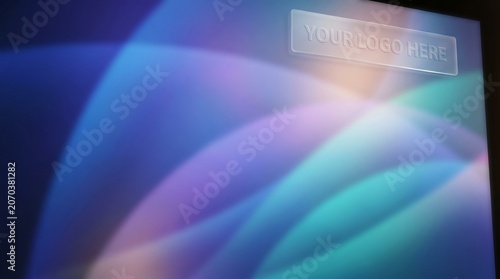 Abstract Colorful Waves Background for Logo Display in Digital Marketing Environment