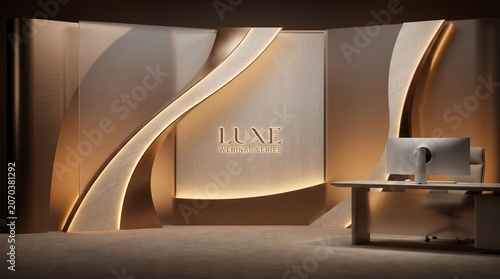 Modern Office Design, Luxurious Workspace, Urban Setting, Photography, Contemporary Environment, Interior View, Business Concept