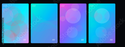Neon Gradient Backgrounds, Colorful Blur Textures, Purple Blue Green Effects, Vector Gradient Overlays