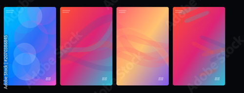 Bild auf Leinwand Abstract gradient backgrounds, colorful rectangles, vibrant textures, mobile wal