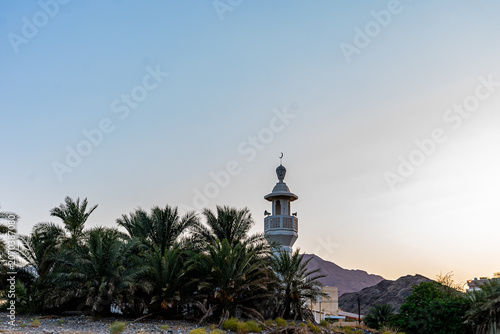 Landscape of Fanja on the dried Wadi