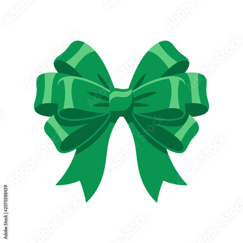 Decorative Green Ribbon Bow for Celebrations and Gifts