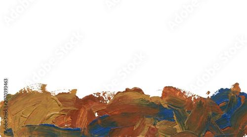 Abstract textured paint strokes in earthy tones.