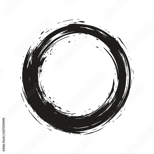 Foto The Enso Circle, in bold brushstroke, signifies mindful impermanence