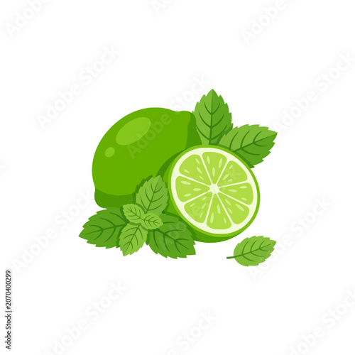 Photos Fresh lime and mint create a vibrant citrus refresher