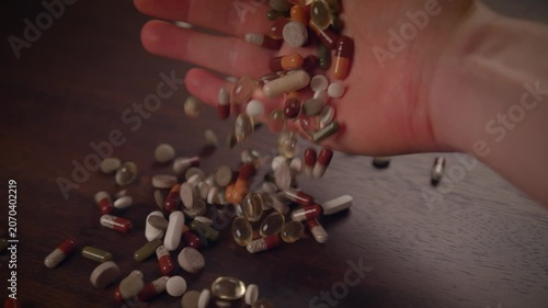 Pharmaceutical prescription medicine pills and capsules drugs pharmacy medication background
