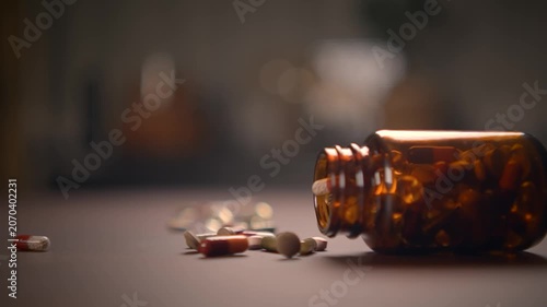 Pharmaceutical prescription medicine pills and capsules drugs pharmacy medication background