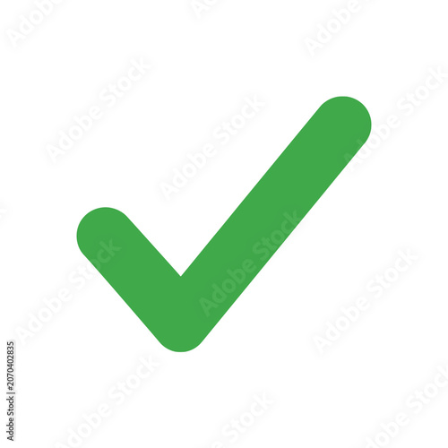 Tableau sur toile The green check mark icon symbolizes approval and validation