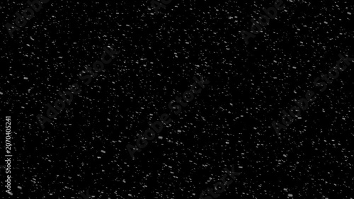 Snow realistic falling on black background. realistic winter snowfall, Snow falling effect animation, abstract dust particles with white light bokeh, snow glare and flare sparkles, 4k video