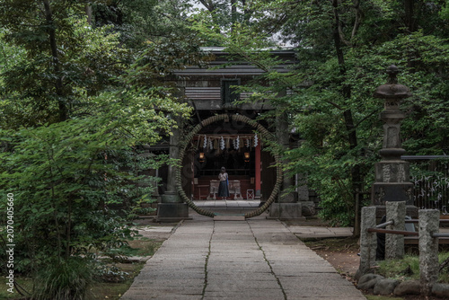 東京赤坂にある氷川神社の境内