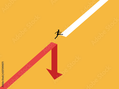 Fotografi businessman quickly jumped out of the fray, escaping being stuck with high price