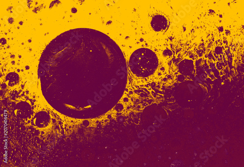 Abstract creative round marble pattern. Traditional art of Ebru marbling