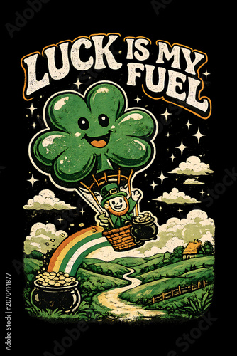 luck is my fuel graphics art