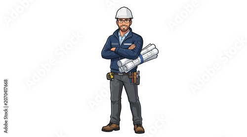Man wearing a hard hat and uniform.