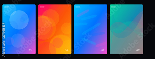 Photos Colorful gradient backgrounds, vibrant mobile screens, abstract phone wallpapers