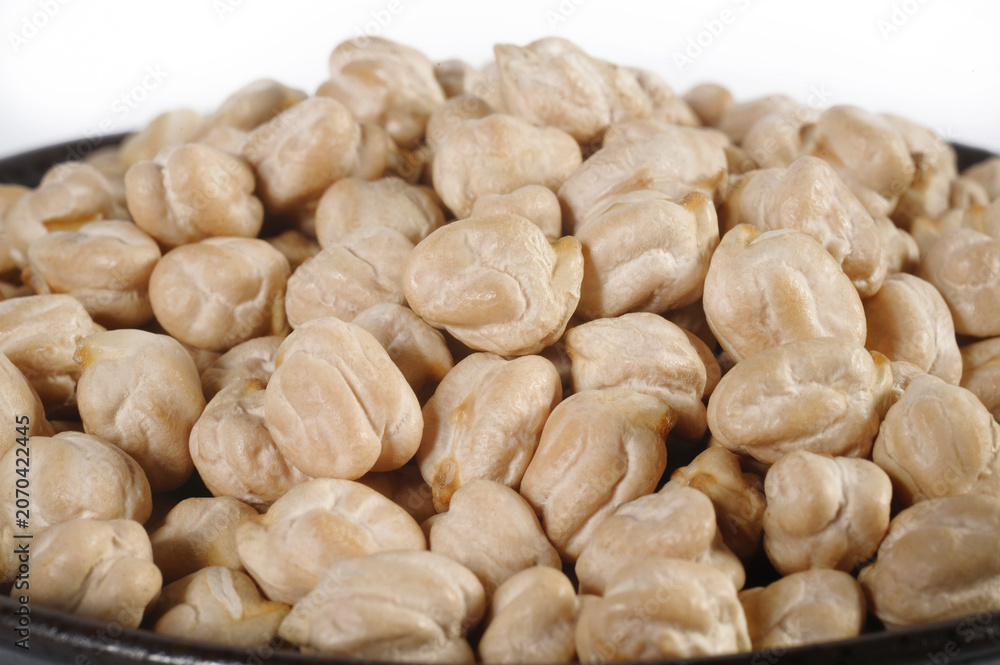 Fototapeta premium close up of raw chickpea seeds
