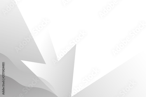 White and gray arrow shape modern abstract background. Vector illustration