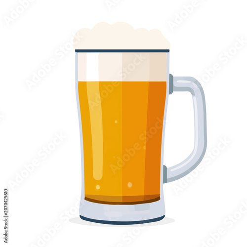 Tableau sur toile Modern flat 2D vector illustration of Lager, clean and minimal design, isolated on white background