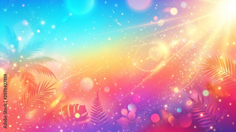 Fototapeta premium Pastel Rainbow Bokeh